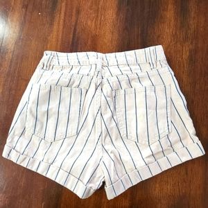 Pacsun Denim Mom Short Women's Size 25 Pink Mid Rise 5-Pocket Cuffed Stripe